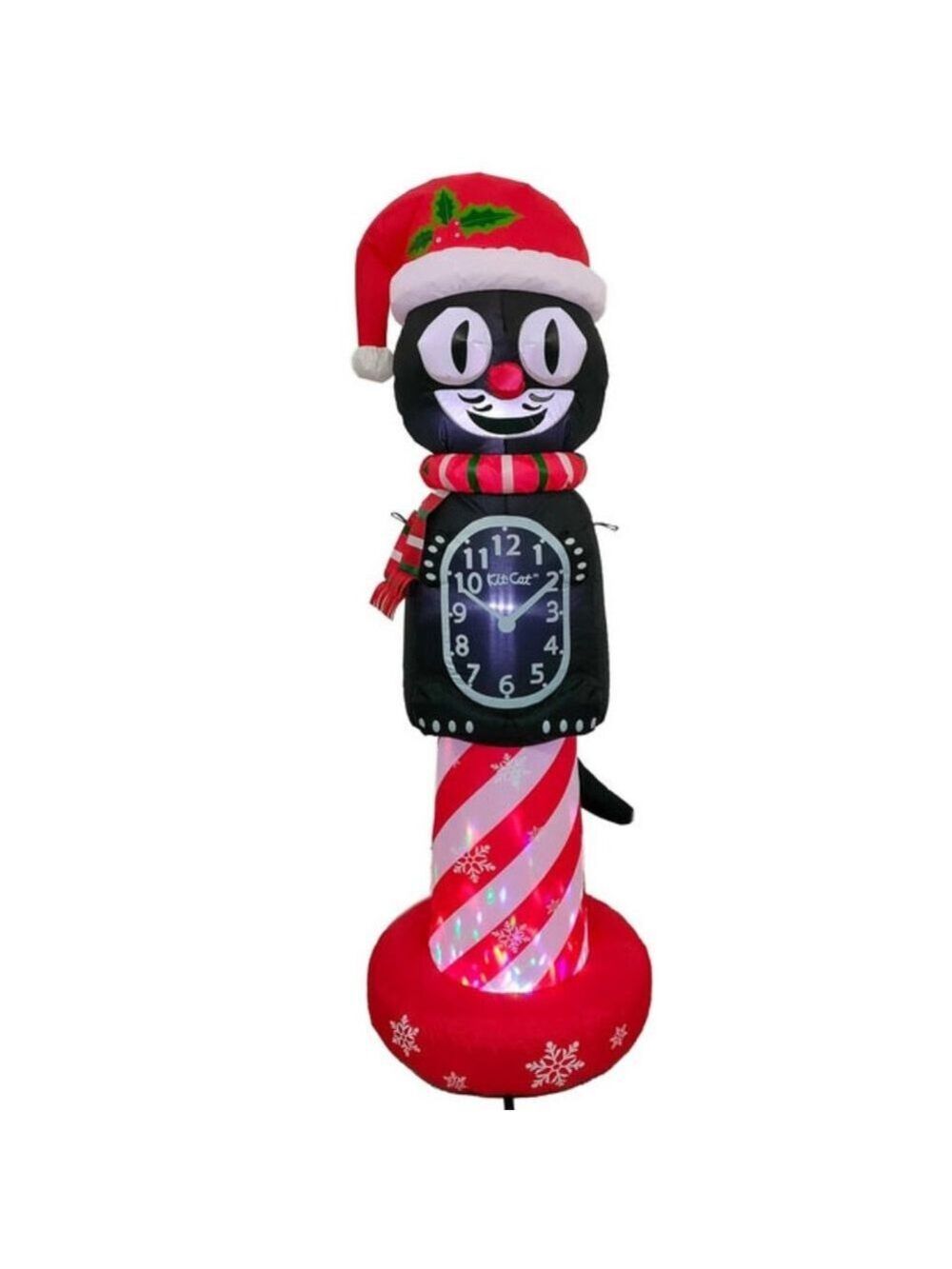 6-Foot Inflatable Kit-Cat Klock with Animated Tail and Rotating Lights